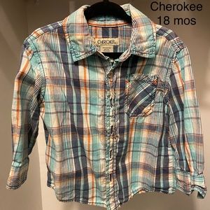 Baby boys plaid button down shirt